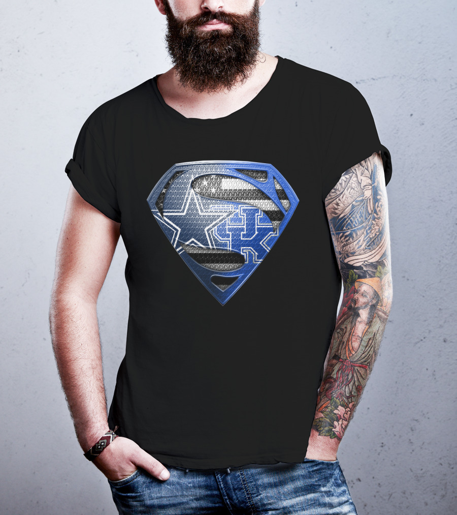 Dallas Kentucky Superman Shield Football Basketball T-Shirt
