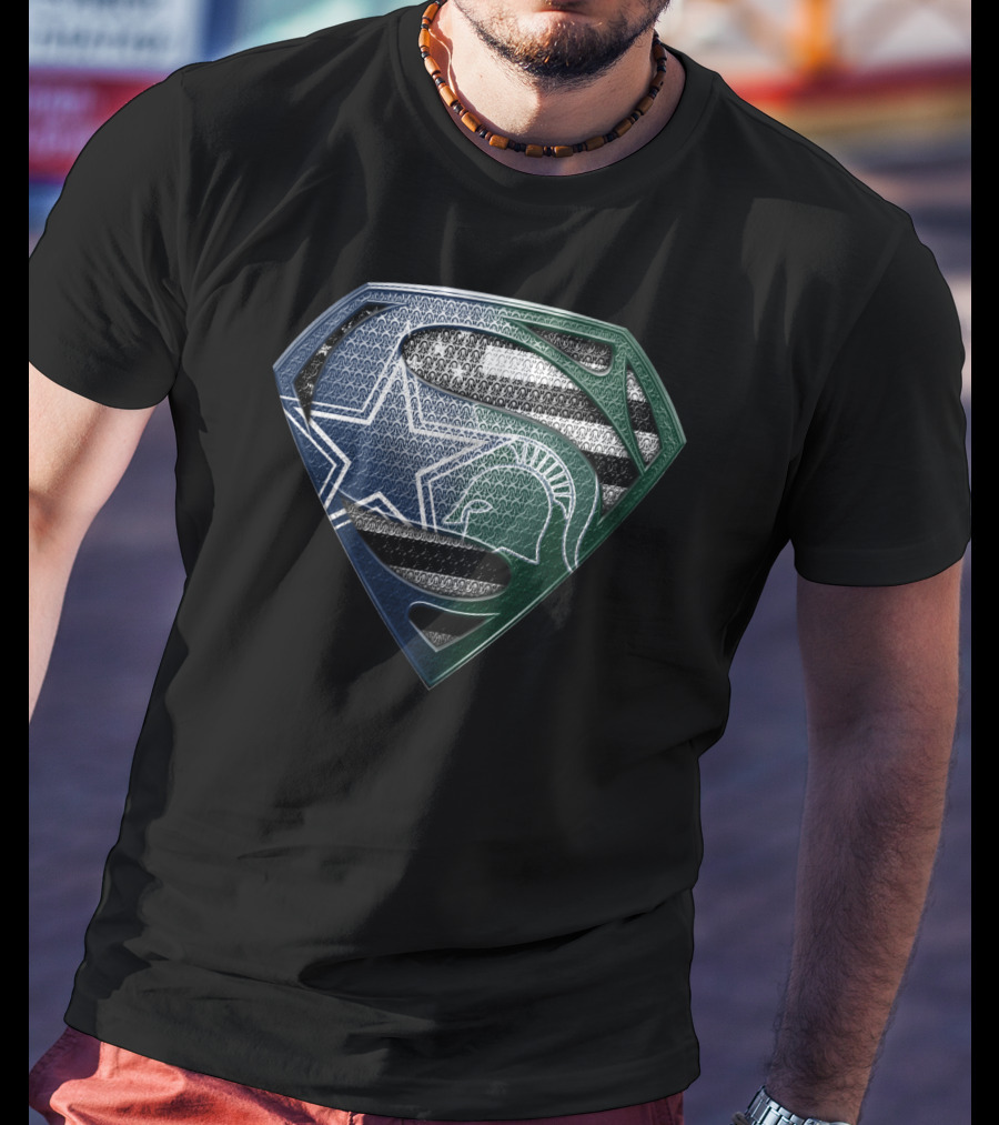 Cowboys Spartans Superman Shield Mashup Sspus187 T-Shirt