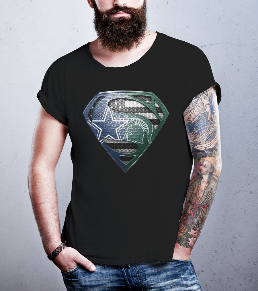 Cowboys Spartans Superman Shield Mashup Sspus187 T-Shirt