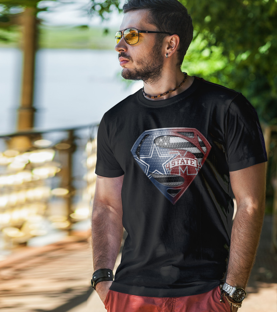 Superman Texas State Flag S Shield T-Shirt