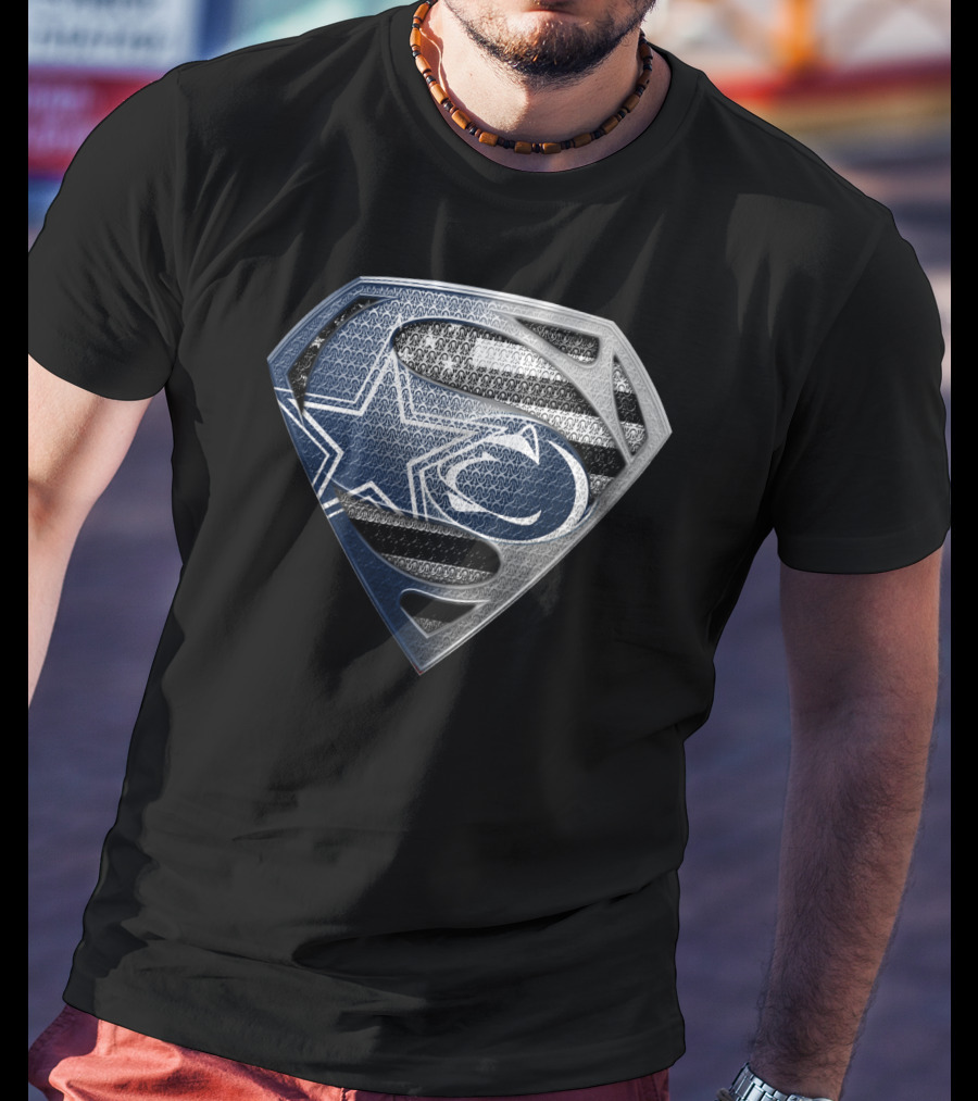 Nfl Dallas Cowboys Superman Logo Fusion T-Shirt