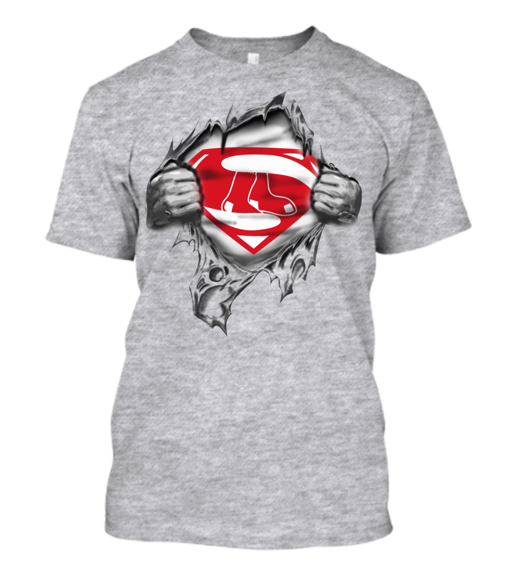 Superman Logo Ripped Through Chest T-Shirt