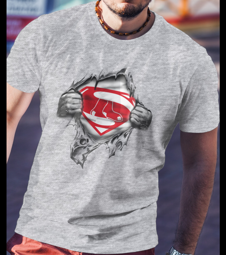 Superman Logo Ripped Through Chest T-Shirt