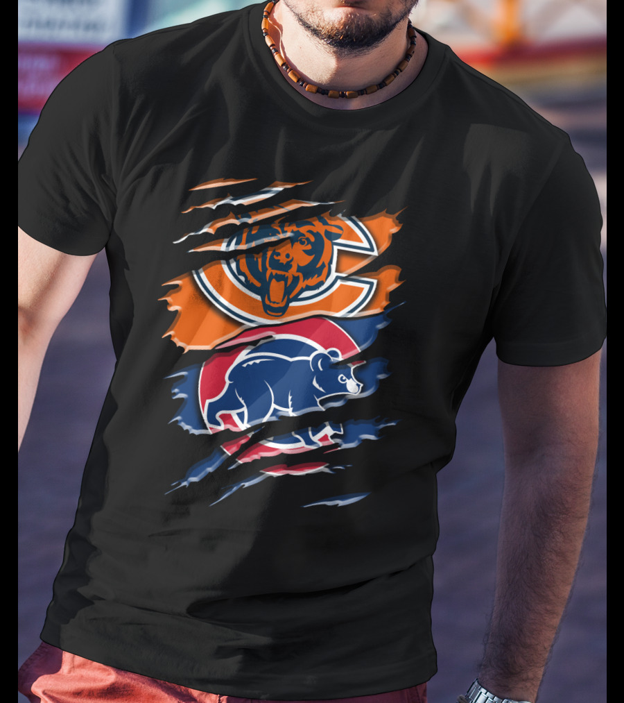 Bears Cubs Scratch Claw Rip Blend T-Shirt