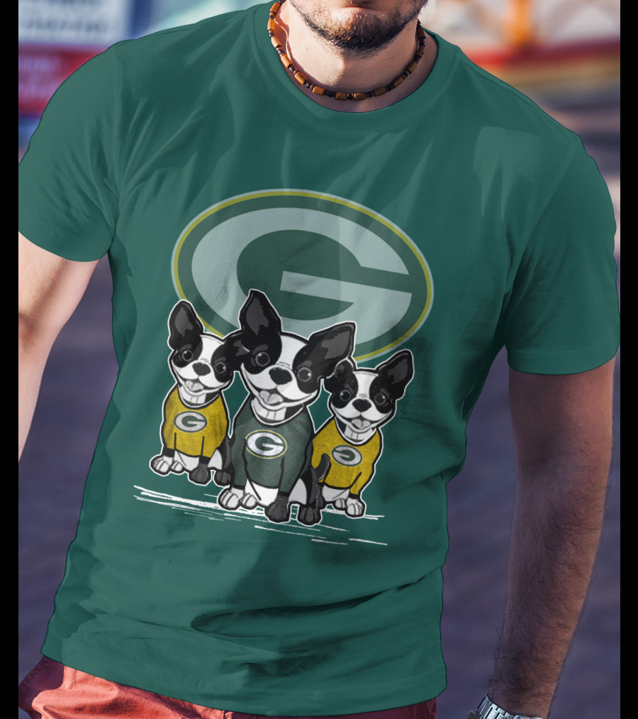 Green Bay Packers Boston Terriers T-Shirt
