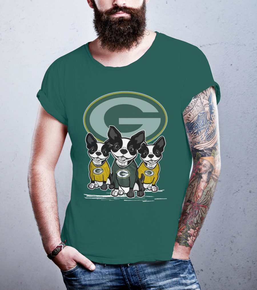 Green Bay Packers Boston Terriers T-Shirt