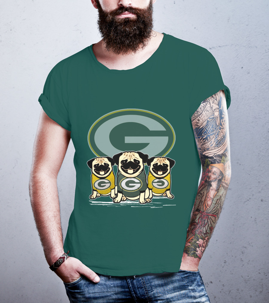 Green Bay Packers G Logo Pugs T-Shirt