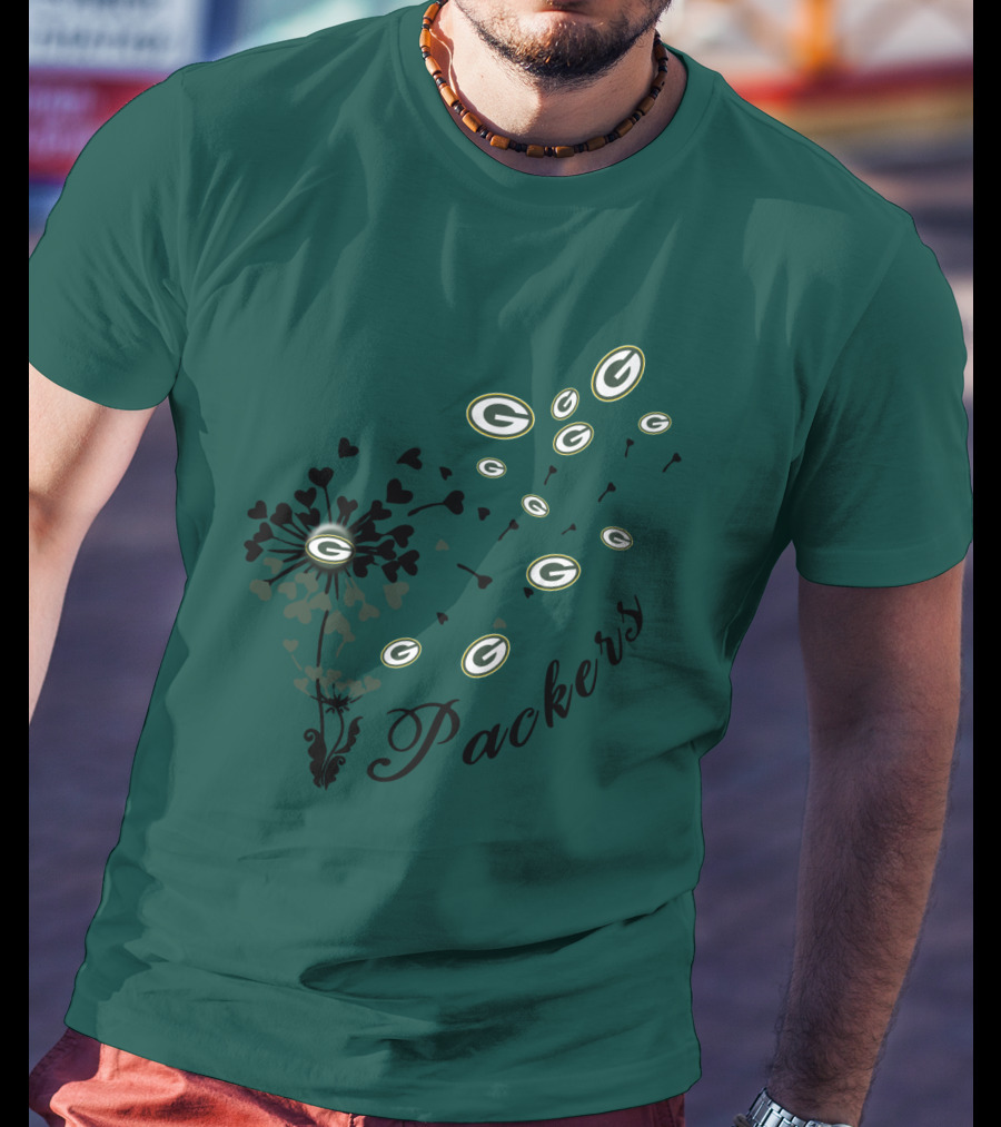 Packers Green Bay Hearts And Blossoms T-Shirt