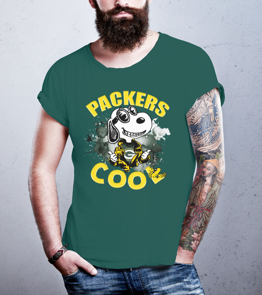 Packers Cool Snoopy Green Bay Packers Football T-Shirt