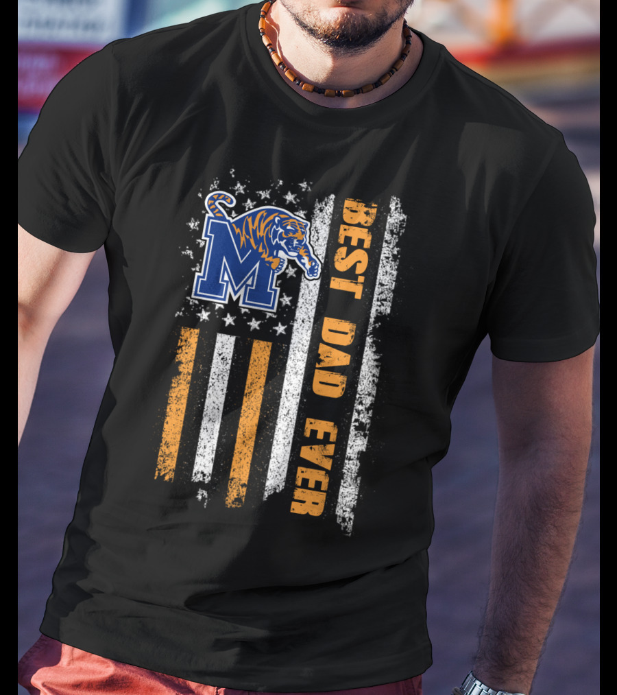 Memphis Tigers Best Dad Ever Flag 049 T-Shirt