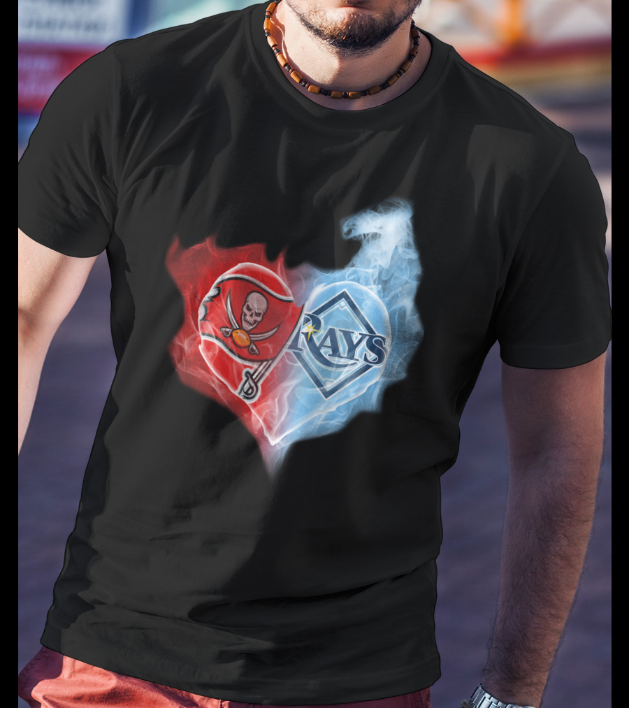 Buccaneers And Rays Heart Fusion T-Shirt