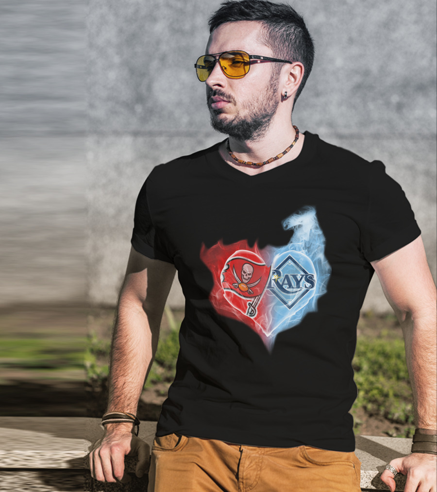 Buccaneers And Rays Heart Fusion T-Shirt