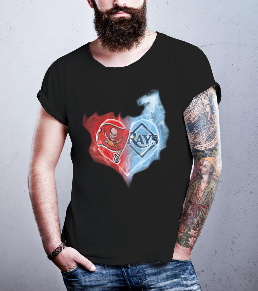 Buccaneers And Rays Heart Fusion T-Shirt