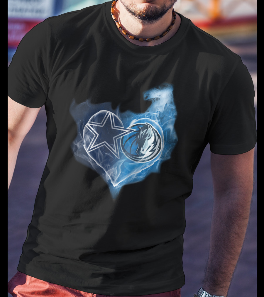 Dallas Cowboys And Dallas Mavericks Heart T-Shirt
