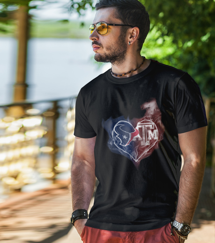 Houston Texans Texas A&M Heart Fusion T-Shirt