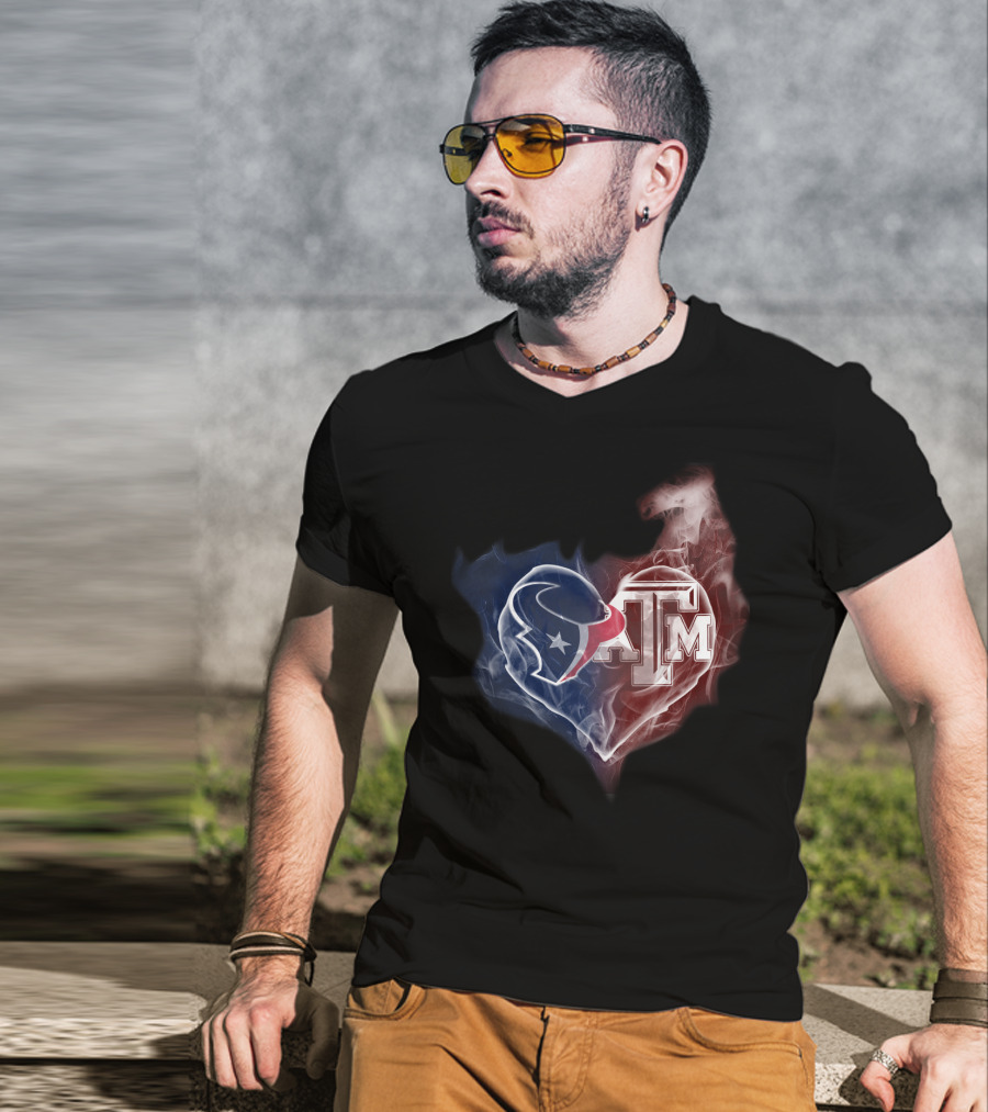 Houston Texans Texas A&M Heart Fusion T-Shirt