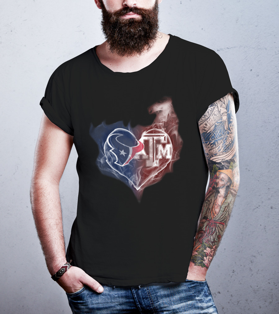 Houston Texans Texas A&M Heart Fusion T-Shirt