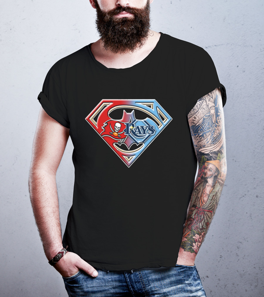 Superman Batman Buccaneers Rays Logo Fusion Bat 027 T-Shirt