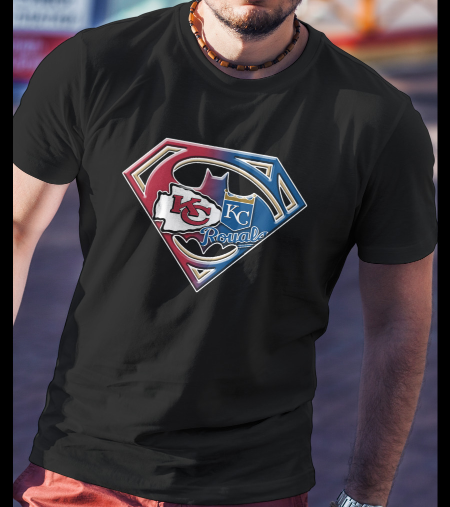 Kc Chiefs Royals Batman Superman Logo Bat 037 T-Shirt