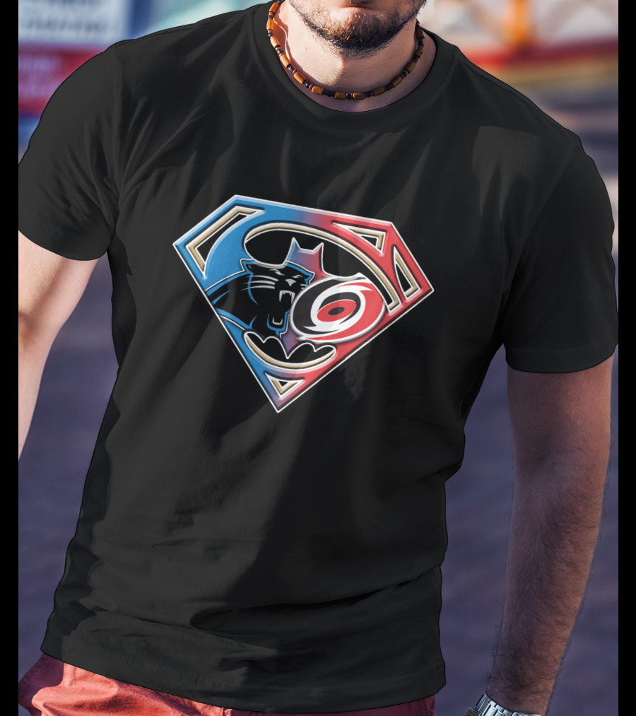Panthers Hurricanes Superman Logo Fusion T-Shirt