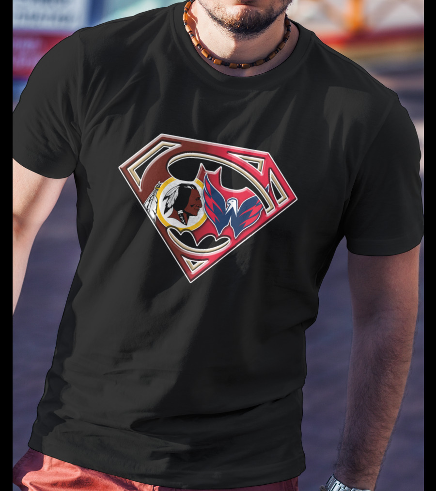 Washington Super Logo Redskins Capitals Crossover T-Shirt