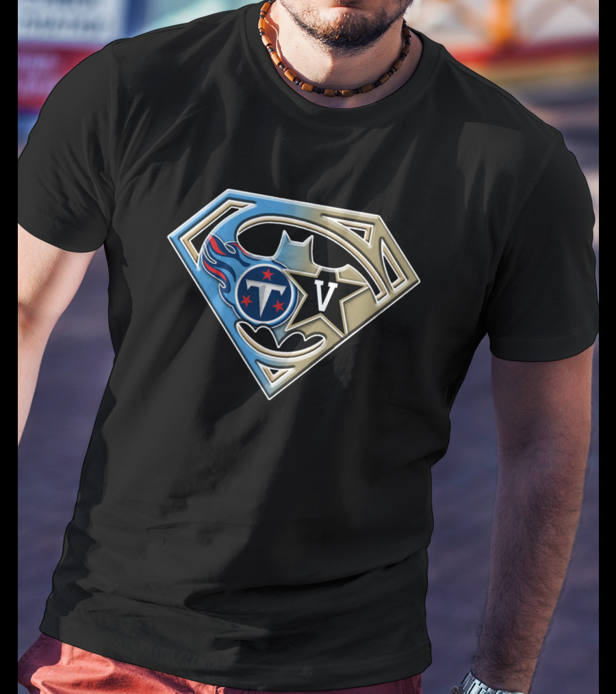 Tennessee Titans Vanderbilt Batman Superhero Emblem Bat 132 T-Shirt