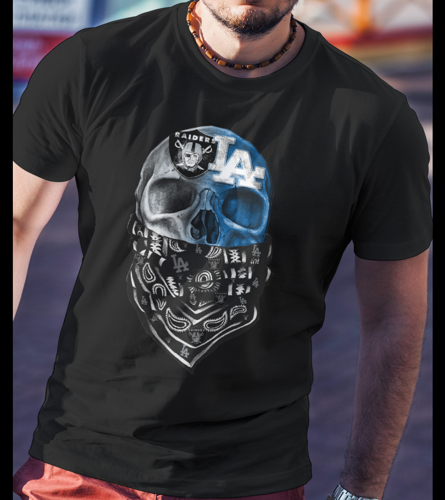 Raider La Bandana Skull T-Shirt