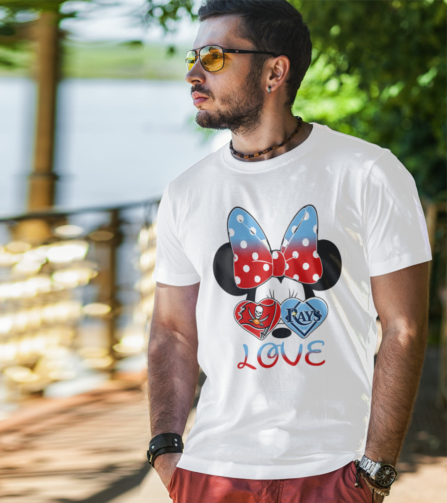 Minnie Mouse Love Tampa Bay Buccaneers Rays T-Shirt