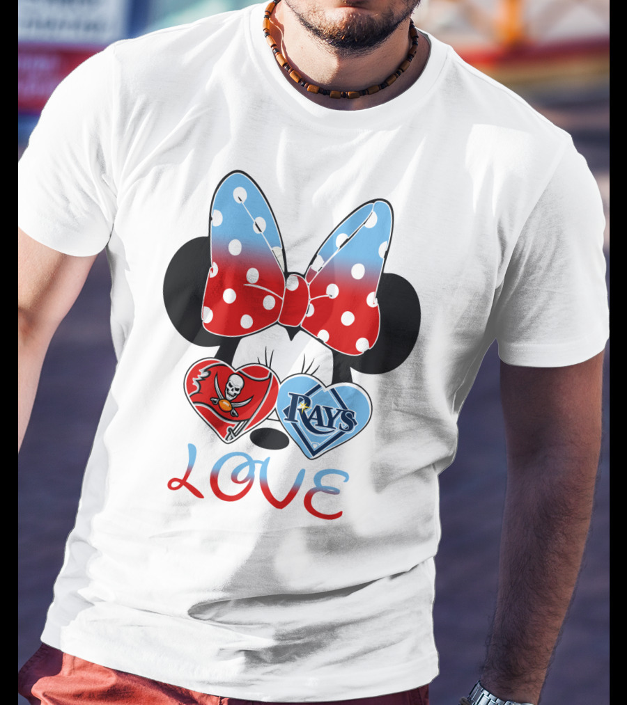 Minnie Mouse Love Tampa Bay Buccaneers Rays T-Shirt