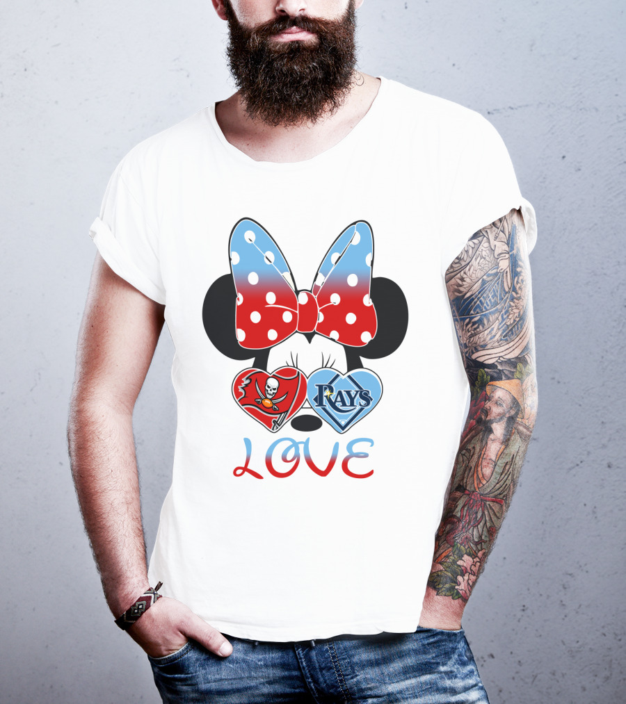 Minnie Mouse Love Tampa Bay Buccaneers Rays T-Shirt