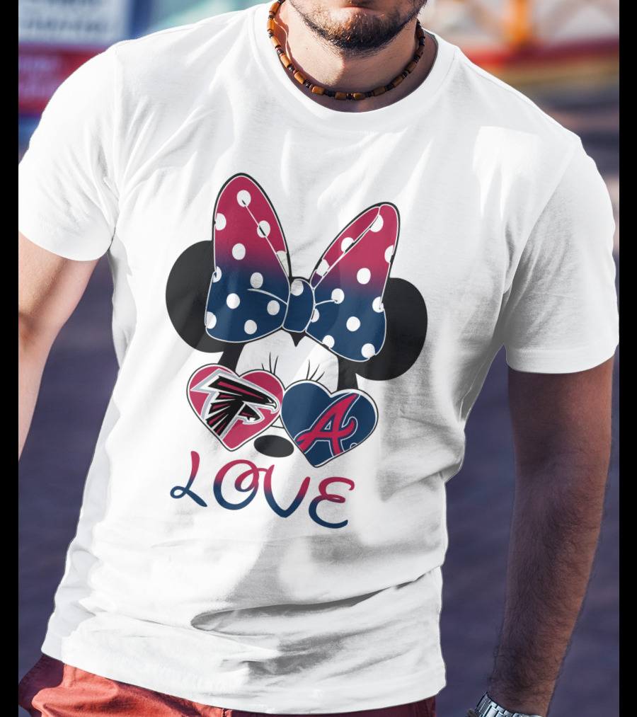 Love Minnie Bow Falcons Braves T-Shirt