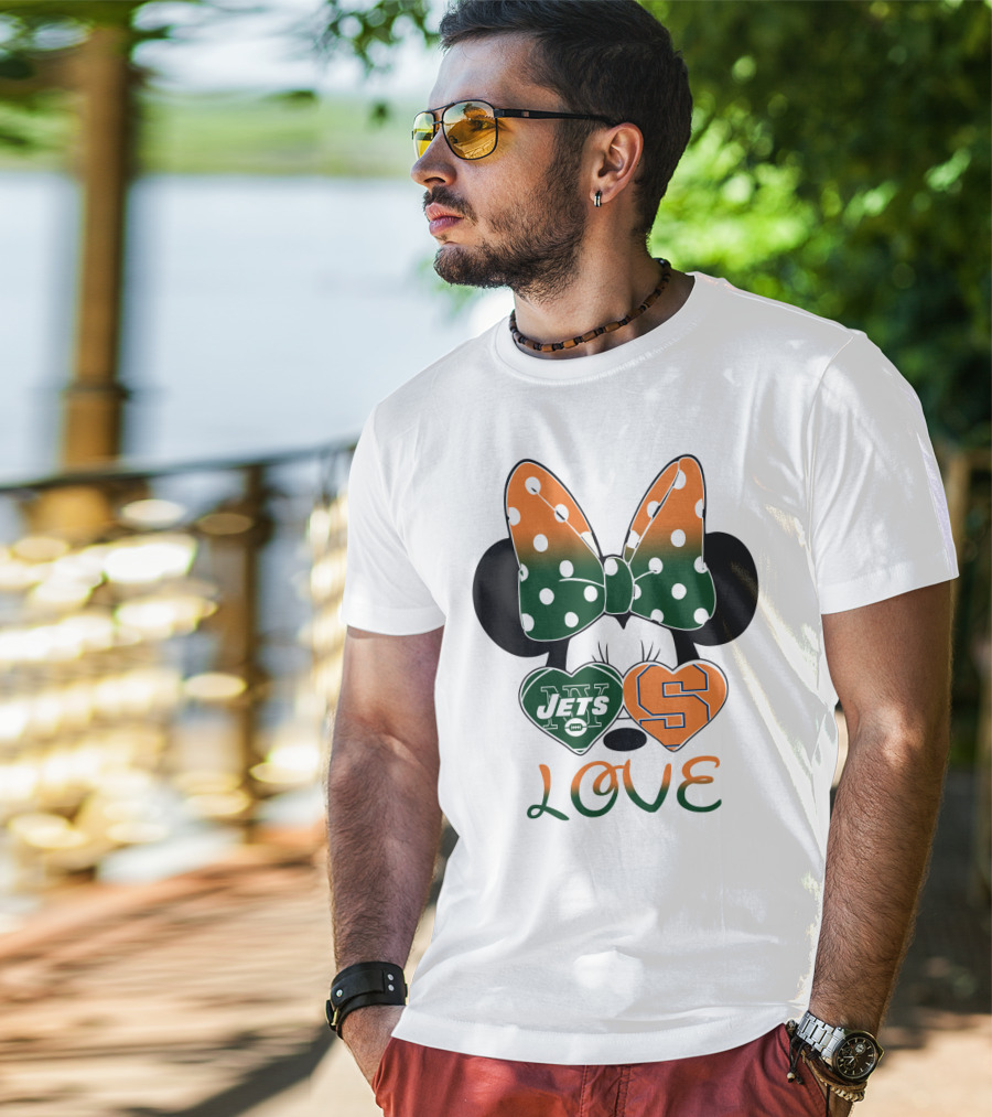 Ny Jets Syracuse Love Minnie Ears Bow T-Shirt