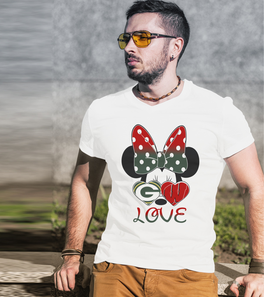 Minnie Mouse Packers Badgers Love T-Shirt