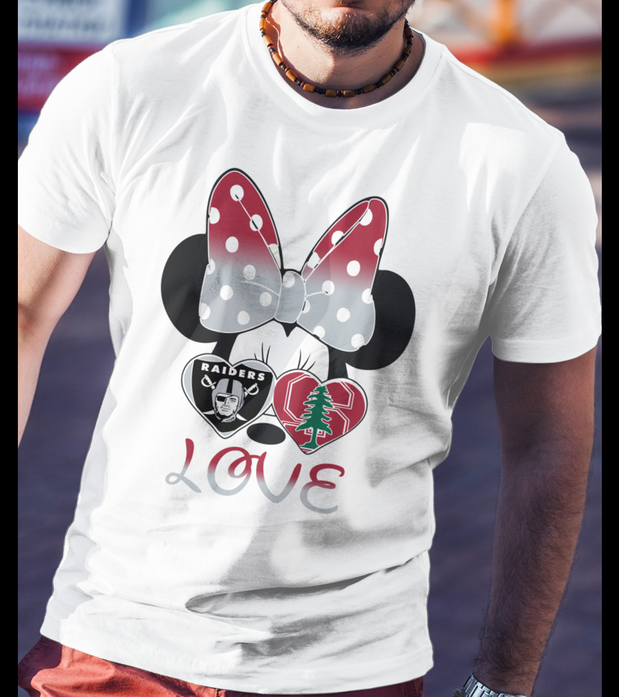 Love Raiders Stanford Minnie Bow Hearts T-Shirt