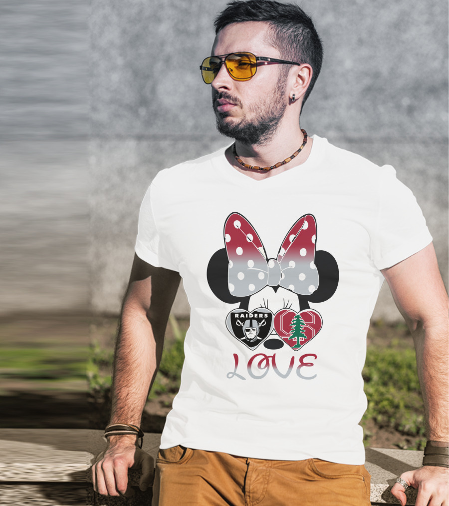 Love Raiders Stanford Minnie Bow Hearts T-Shirt