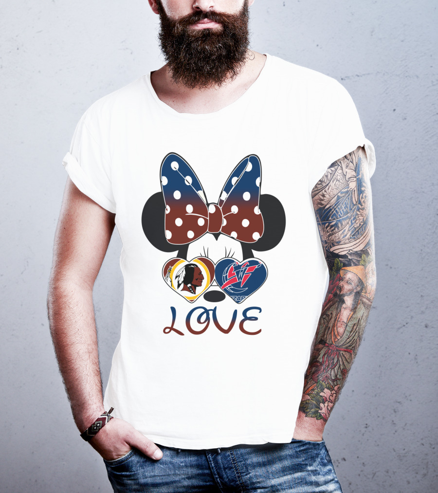 Love Minnie Bow Washington Football Team Wizards T-Shirt