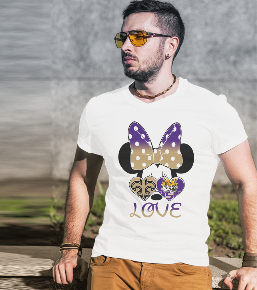Love Lsu Saints Minnie Bow T-Shirt