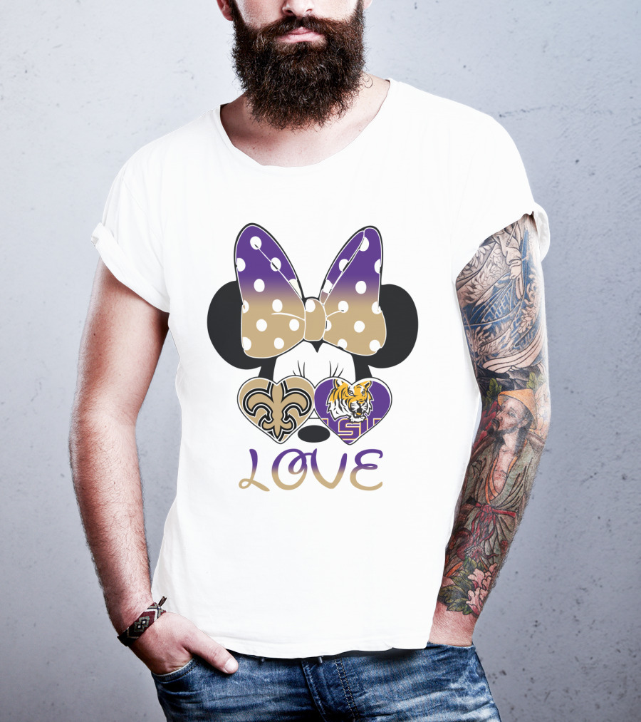 Love Lsu Saints Minnie Bow T-Shirt