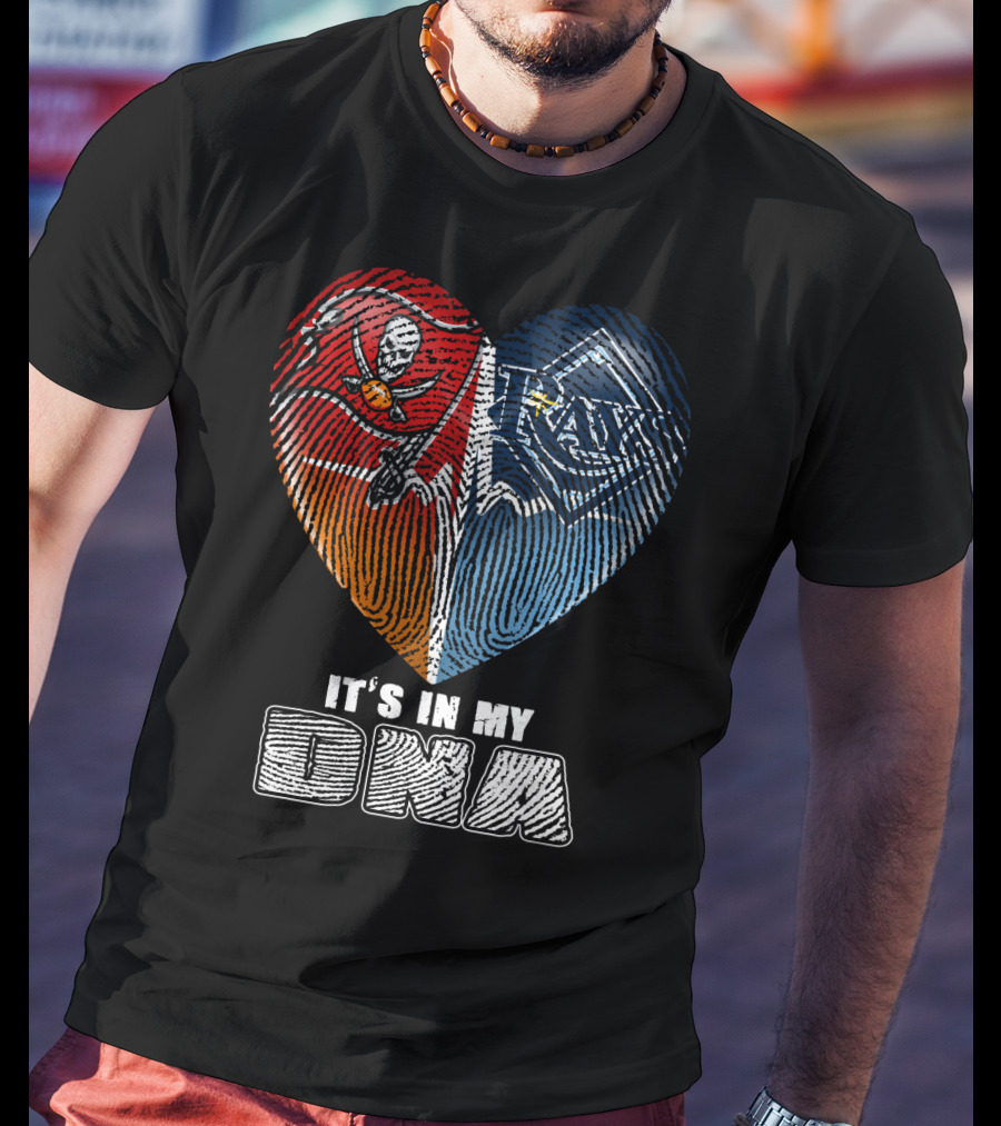 It's In My Dna Buccaneers Rays Heart T-Shirt
