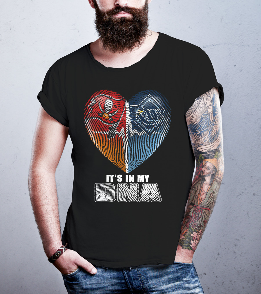 It's In My Dna Buccaneers Rays Heart T-Shirt