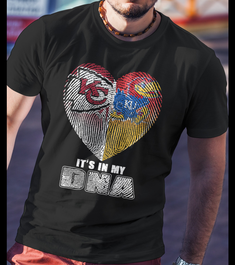 Kansas City Chiefs Ku Jayhawks It's In My Dna T-Shirt