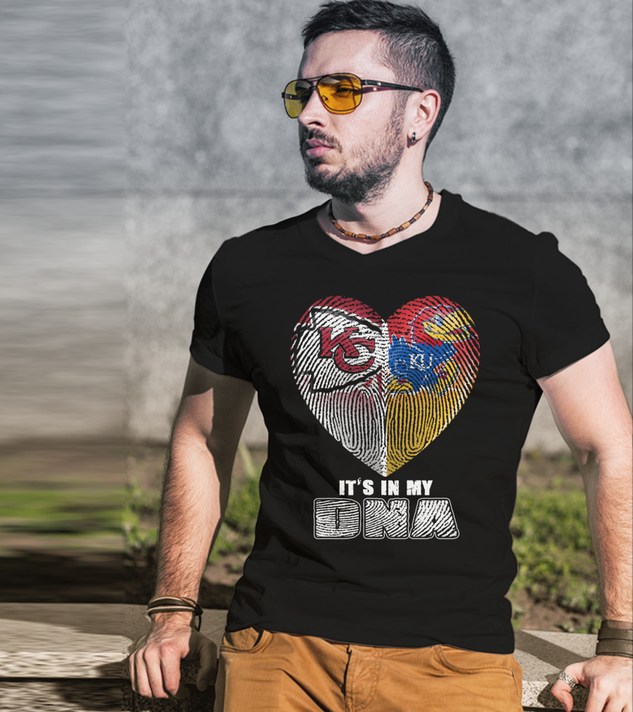 Kansas City Chiefs Ku Jayhawks It's In My Dna T-Shirt