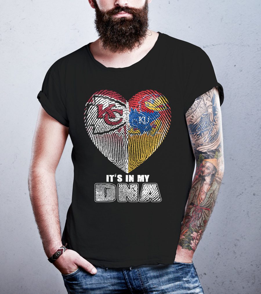 Kansas City Chiefs Ku Jayhawks It's In My Dna T-Shirt