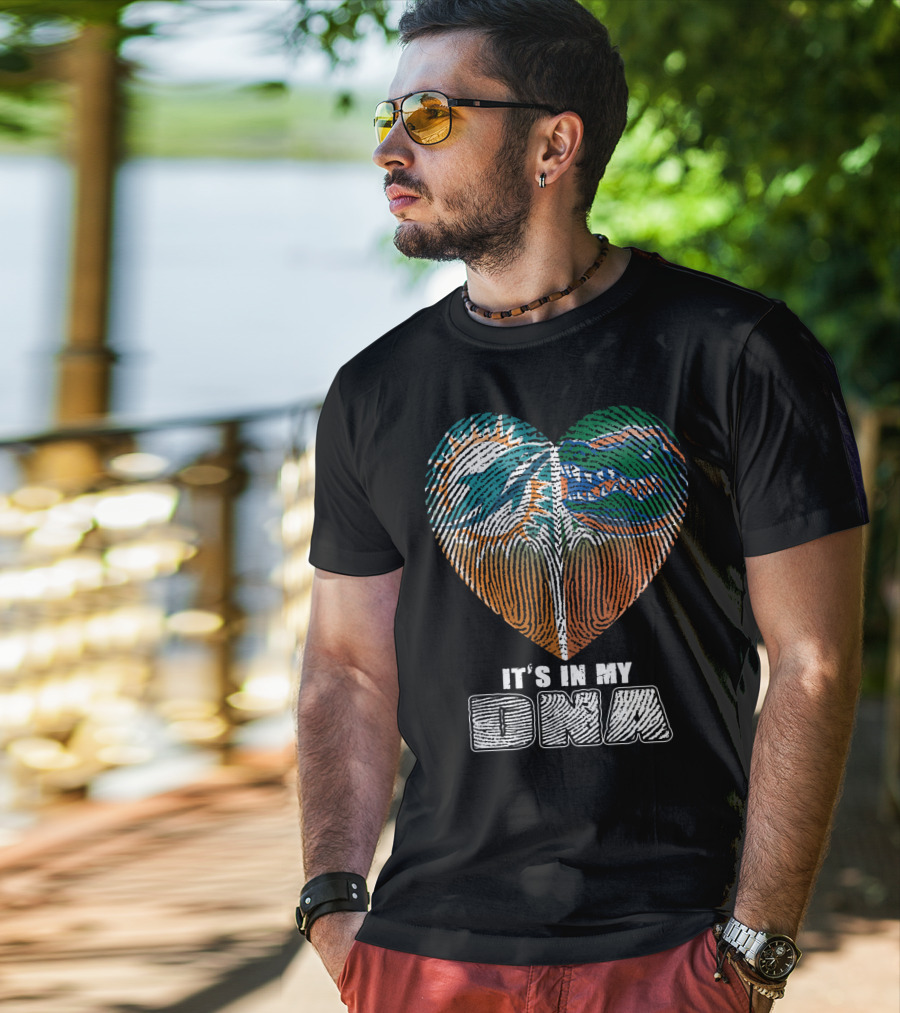 Miami Dolphins Florida Gators It's In My Dna T-Shirt