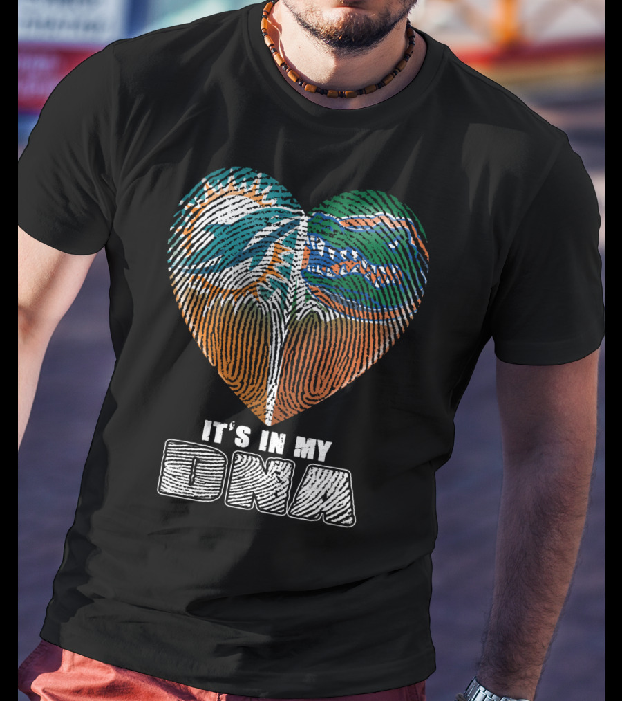 Miami Dolphins Florida Gators It's In My Dna T-Shirt