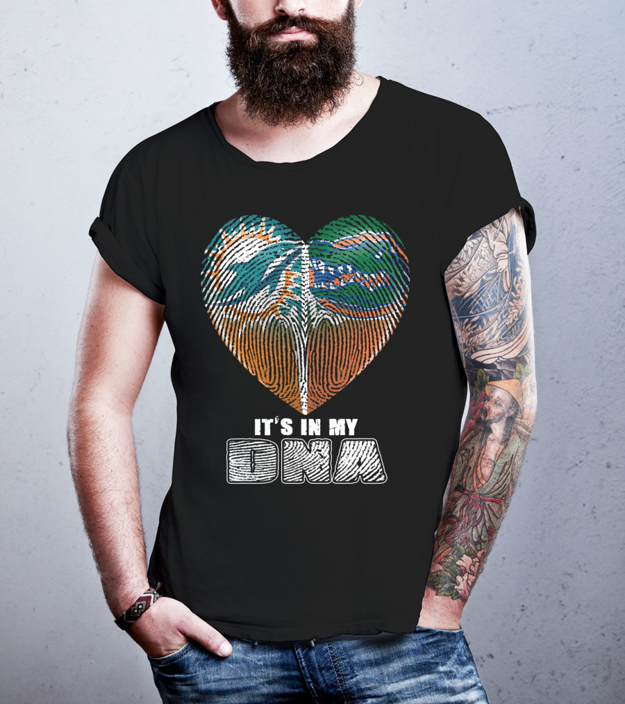 Miami Dolphins Florida Gators It's In My Dna T-Shirt