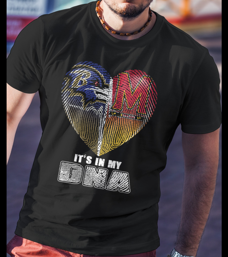 Baltimore Ravens And Maryland Terrapins It's In My Dna T-Shirt