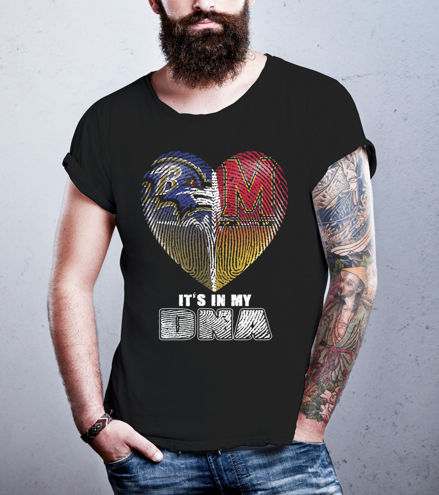 Baltimore Ravens And Maryland Terrapins It's In My Dna T-Shirt