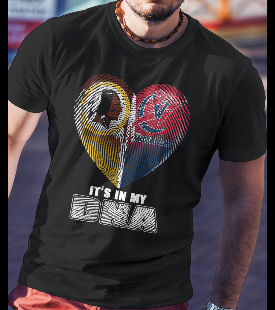It's In My Dna Washington Redskins Wizards Heart T-Shirt