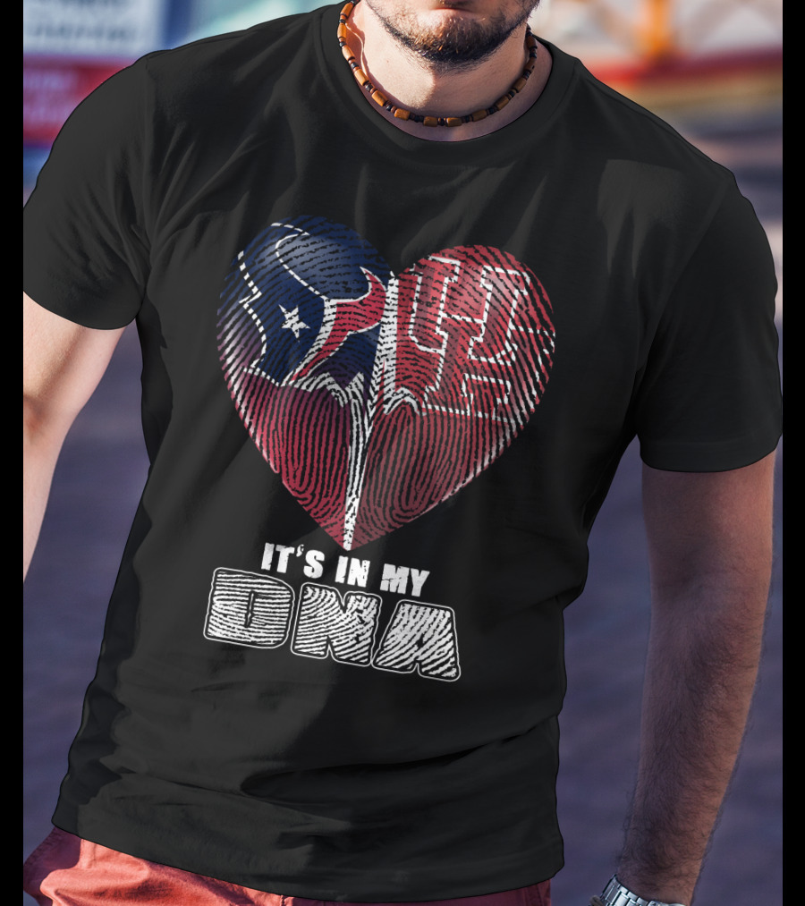 Houston Texans Uh Heart It's In My Dna T-Shirt